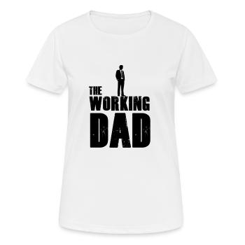 The working Dad - Frauen T-Shirt atmungsaktiv - Weiß - Vorne - AI Model Female 172 dark (172cm)