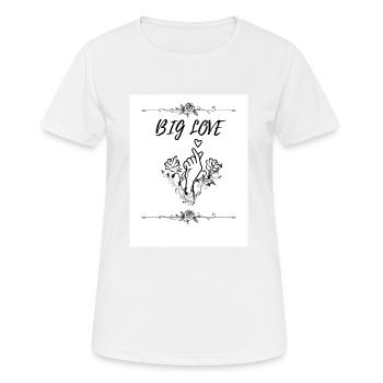 Emotion - Frauen T-Shirt atmungsaktiv - Weiß - Vorne - AI Model Female 172 dark (172cm)