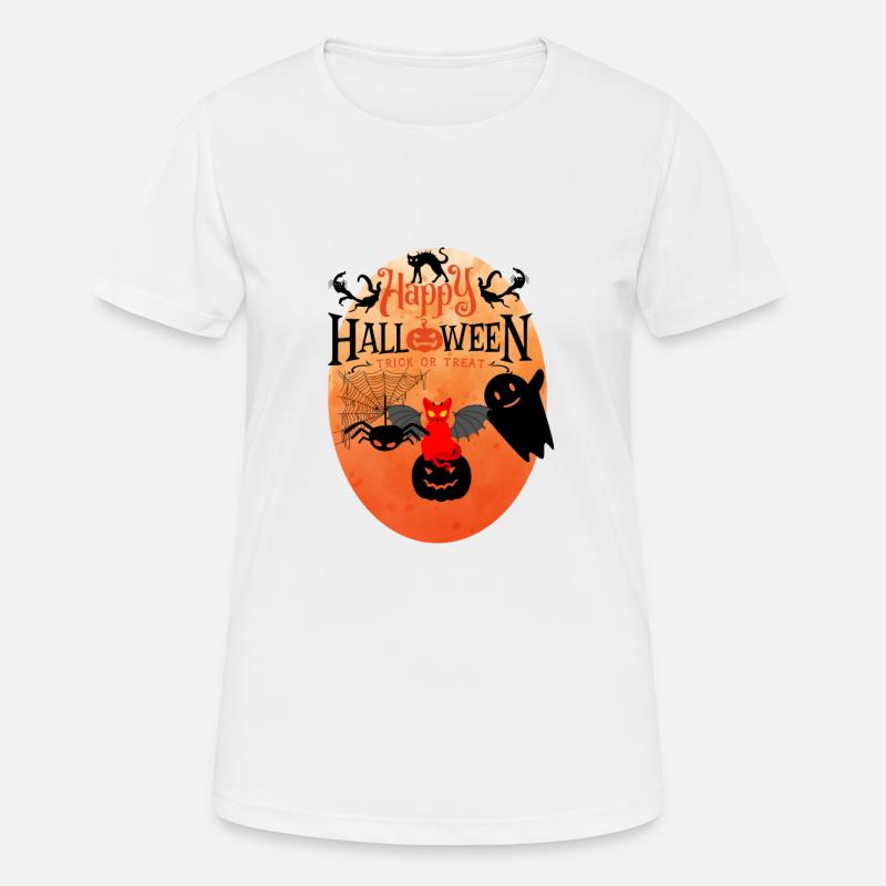Cat-o-ween les monstres sont de sortie ! - T-shirt respirant Femme - blanc