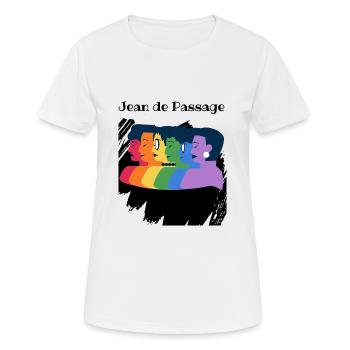 Jean de Pas...Sage - T-shirt respirant Femme - blanc - Devant - AI Model Female 172 dark (172cm)