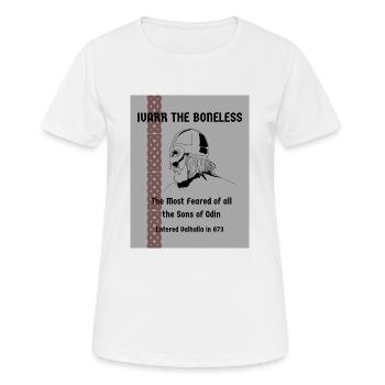 IVARRTHEBONELESS le Viking le plus redouté de son âge. - T-shirt respirant Femme - blanc - Devant - AI Model Female 172 dark (172cm)