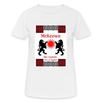 McKeown Surname - Women's Breathable T-Shirt - white - Front - AI Model Female 172 dark (172cm)