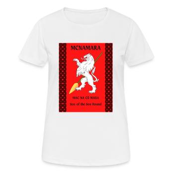 Macnamara Surname - Women's Breathable T-Shirt - white - Front - AI Model Female 172 dark (172cm)