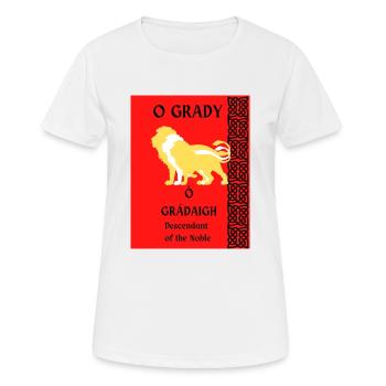 O GRADY SURNAME - Women's Breathable T-Shirt - white - Front - AI Model Female 172 dark (172cm)