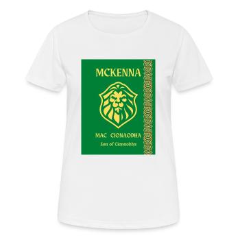 MCKENNA SURNAME - Women's Breathable T-Shirt - white - Front - AI Model Female 172 dark (172cm)