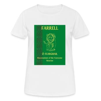 FARRELL SURNAME - Women's Breathable T-Shirt - white - Front - AI Model Female 172 dark (172cm)