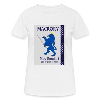 MACRORY SURNAME - Women's Breathable T-Shirt - white - Front - AI Model Female 172 dark (172cm)