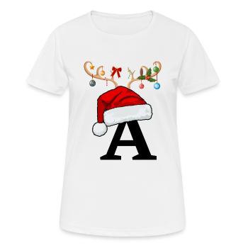 Brief an den Weihnachtshut - Frauen T-Shirt atmungsaktiv - Weiß - Vorne - AI Model Female 172 dark (172cm)
