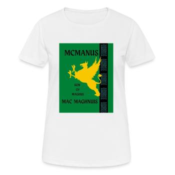 Mcmanus Surname - Women's Breathable T-Shirt - white - Front - AI Model Female 172 dark (172cm)