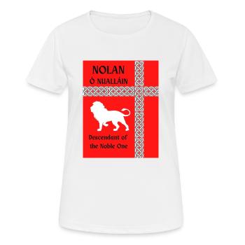 Nolan surname - Women's Breathable T-Shirt - white - Front - AI Model Female 172 dark (172cm)