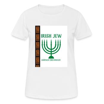 Juif irlandais - T-shirt respirant Femme - blanc - Devant - AI Model Female 172 dark (172cm)