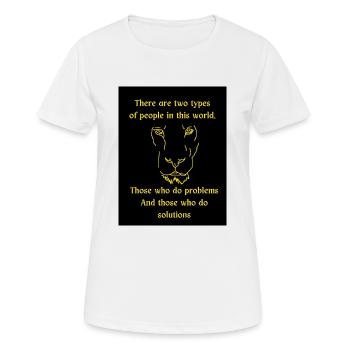 Faire des solutions - T-shirt respirant Femme - blanc - Devant - AI Model Female 172 dark (172cm)
