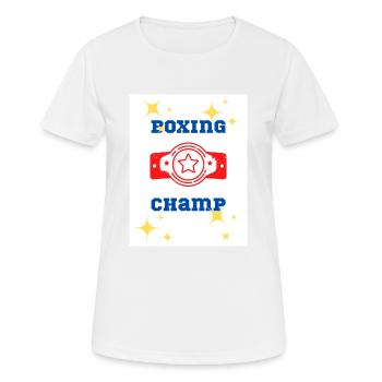 Boxen Champ - Frauen T-Shirt atmungsaktiv - Weiß - Vorne - AI Model Female 172 dark (172cm)