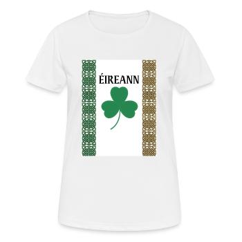 Irlande - T-shirt respirant Femme - blanc - Devant - AI Model Female 172 dark (172cm)