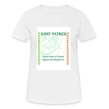 Sankt Patrick - Frauen T-Shirt atmungsaktiv - Weiß - Vorne - AI Model Female 172 dark (172cm)