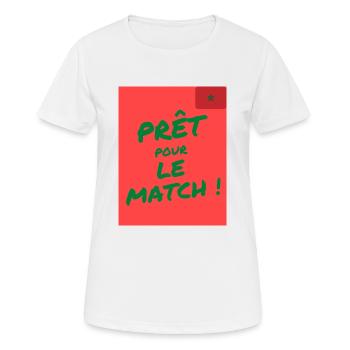 SUPPORTER MAROC - T-shirt respirant Femme - blanc - Devant - AI Model Female 172 dark (172cm)