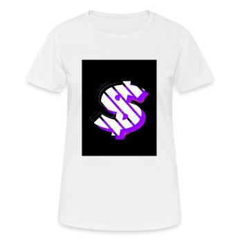 Cash Black Purple - Frauen T-Shirt atmungsaktiv - Weiß - Vorne - AI Model Female 172 dark (172cm)
