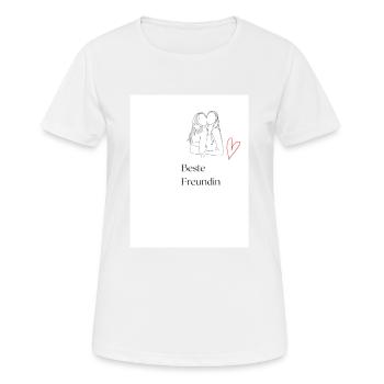 Beste Freundin - Frauen T-Shirt atmungsaktiv - Weiß - Vorne - AI Model Female 172 dark (172cm)