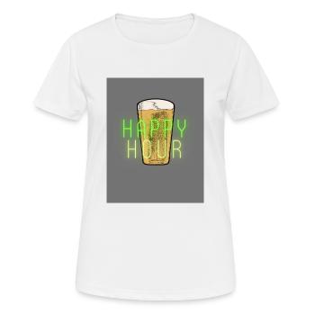 HAPPY HOUR - Women's Breathable T-Shirt - white - Front - AI Model Female 172 dark (172cm)