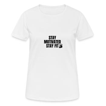 Fit motivé - T-shirt respirant Femme - blanc - Devant - AI Model Female 172 dark (172cm)