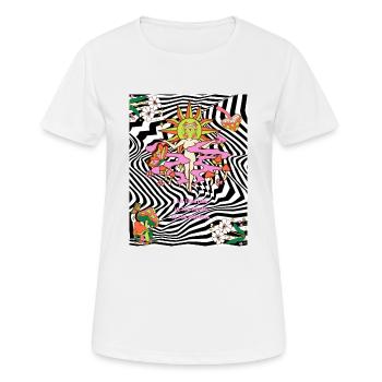 Psychedelic trip - Frauen T-Shirt atmungsaktiv - Weiß - Vorne - AI Model Female 172 dark (172cm)