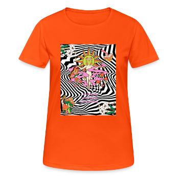 Psychedelic trip - Women's Breathable T-Shirt - neon orange - Front - AI Model Female 172 dark (172cm)