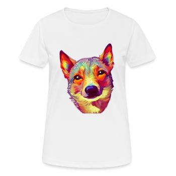 Propriétaire de chien Chien de berger Chien Propriétaire de chien - T-shirt respirant Femme - blanc - Devant - AI Model Female 172 dark (172cm)
