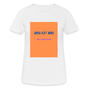 le créateur - T-shirt respirant Femme - blanc - Devant - AI Model Female 172 dark (172cm)
