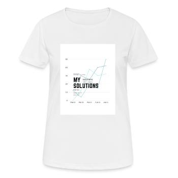 Diagramme Mes solutions - T-shirt respirant Femme - blanc - Devant - AI Model Female 172 dark (172cm)