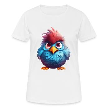 Fluffy Feathered Darling - Frauen T-Shirt atmungsaktiv - Weiß - Vorne - AI Model Female 172 dark (172cm)