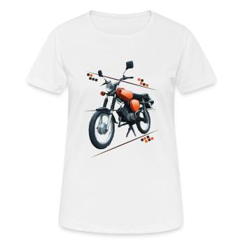 Moped - Frauen T-Shirt atmungsaktiv - Weiß - Vorne - AI Model Female 172 dark (172cm)