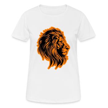 Symbole de tête de lion lion - T-shirt respirant Femme - blanc - Devant - AI Model Female 172 dark (172cm)