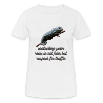 cameleon - T-shirt respirant Femme - blanc - Devant - AI Model Female 172 dark (172cm)