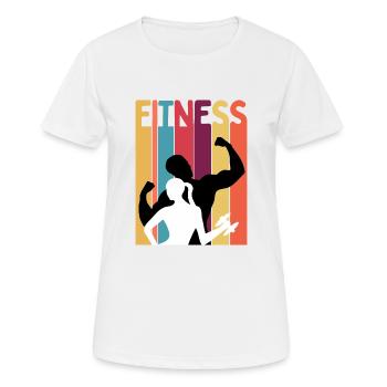 Fitness-Liebhaber - Frauen T-Shirt atmungsaktiv - Weiß - Vorne - AI Model Female 172 dark (172cm)