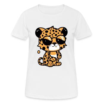 Zoolto the Leopard - Women's Breathable T-Shirt - white - Front - AI Model Female 172 dark (172cm)
