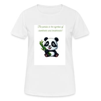 Panda-Skin - Frauen T-Shirt atmungsaktiv - Weiß - Vorne - AI Model Female 172 dark (172cm)