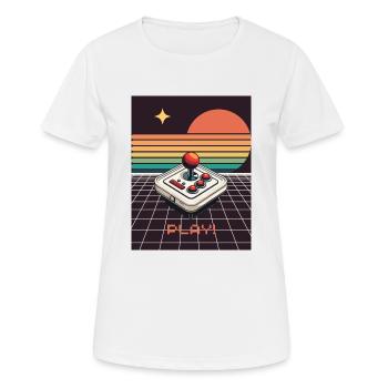 Gaming Retro Design - Jouez! - T-shirt respirant Femme - blanc - Devant - AI Model Female 172 dark (172cm)