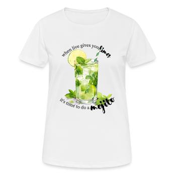 Wenn das Leben dir Limetten gibt - Frauen T-Shirt atmungsaktiv - Weiß - Vorne - AI Model Female 172 dark (172cm)