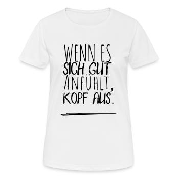 kopf aus - Frauen T-Shirt atmungsaktiv - Weiß - Vorne - AI Model Female 172 dark (172cm)