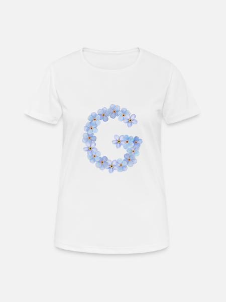 Letter G - Women's Breathable T-Shirt - white