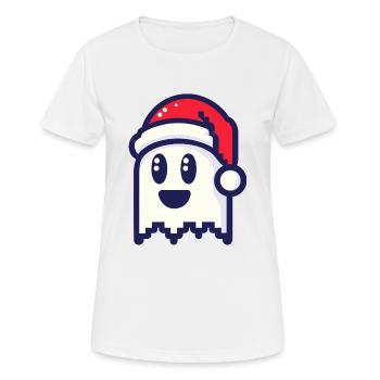 Ghost of Pixelated Christmas: Retro Gaming Fest - Women's Breathable T-Shirt - white - Front - AI Model Female 172 dark (172cm)