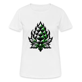 Hopfen und Gerste | Bierzutaten - Frauen T-Shirt atmungsaktiv - Weiß - Vorne - AI Model Female 172 dark (172cm)