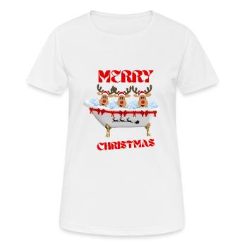 Joyeux Noël - T-shirt respirant Femme - blanc - Devant - AI Model Female 172 dark (172cm)