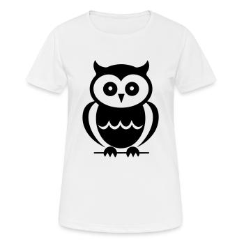 Petite chouette - T-shirt respirant Femme - blanc - Devant - AI Model Female 172 dark (172cm)