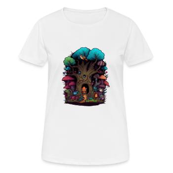 The Enchanted Forest - Women's Breathable T-Shirt - white - Front - AI Model Female 172 dark (172cm)