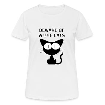 WITHE CATS - Women's Breathable T-Shirt - white - Front - AI Model Female 172 dark (172cm)