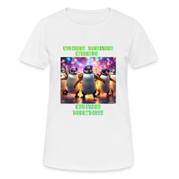 Ohne meine Crew - Frauen T-Shirt atmungsaktiv - Weiß - Vorne - AI Model Female 172 dark (172cm)
