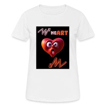Coeur Il art - T-shirt respirant Femme - blanc - Devant - AI Model Female 172 dark (172cm)