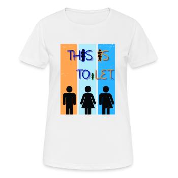 C’est TOiLET - T-shirt respirant Femme - blanc - Devant - AI Model Female 172 dark (172cm)