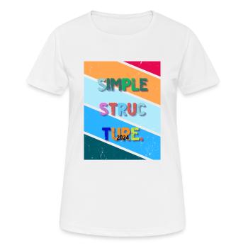 Conception simple. Structure simple 2024. - T-shirt respirant Femme - blanc - Devant - AI Model Female 172 dark (172cm)